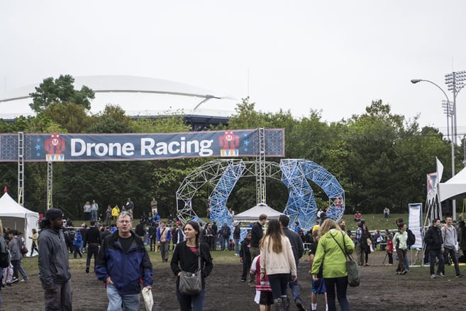 Drone racing at Maker Faire New York
